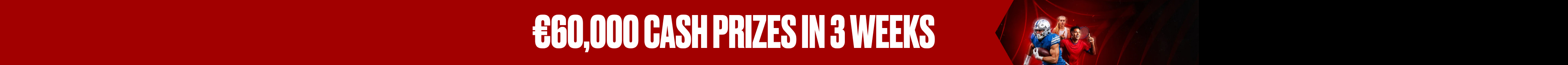 €20,000 Weekly Cash Prize Draws