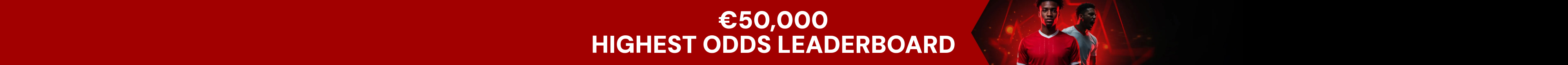€50,000 Highest Odds Leaderboard