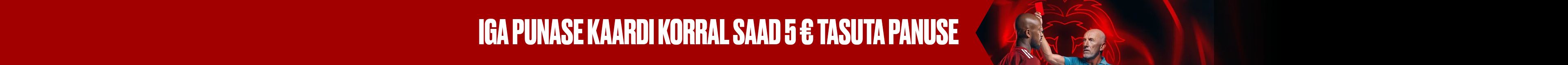 PUNASED KAARDID TOOVAD 5 € TASUTA PANUSE