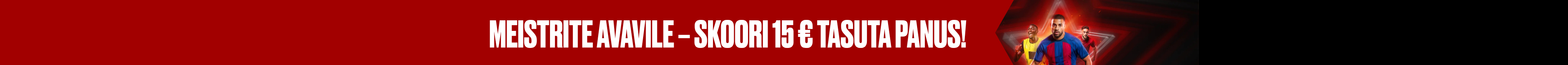EURO ELIIT JALGPALLI TASUTA PANUS | VALI 10 € VÕI 15 € TASUTA PANUS!