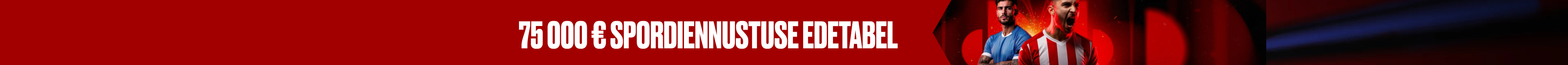 75 000 € suurte võitude edetabel