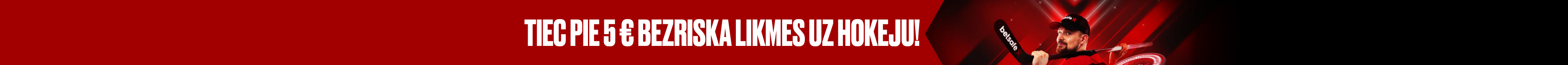 HOKEJS IR KLĀT! Izbaudi ar 5 € bezriska likmi!
