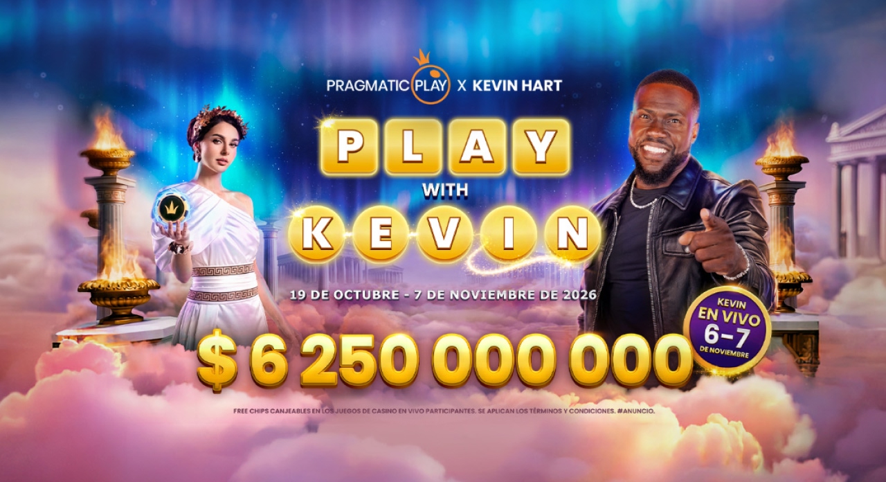 $6.250M Sorteo de Premios Pragmatic Play X Kevin Hart
