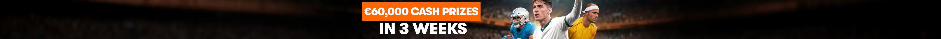 €20,000 Weekly Cash Prize Draws