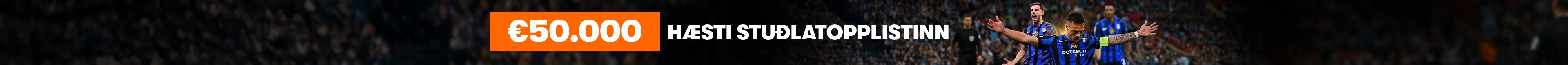 €50.000 Stórir Stuðlar topplistinn