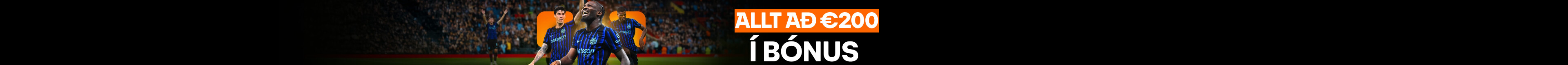 Allt að €200 í bónus