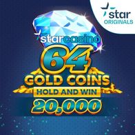 Starcasino 64 Gold coins hold and win 20000